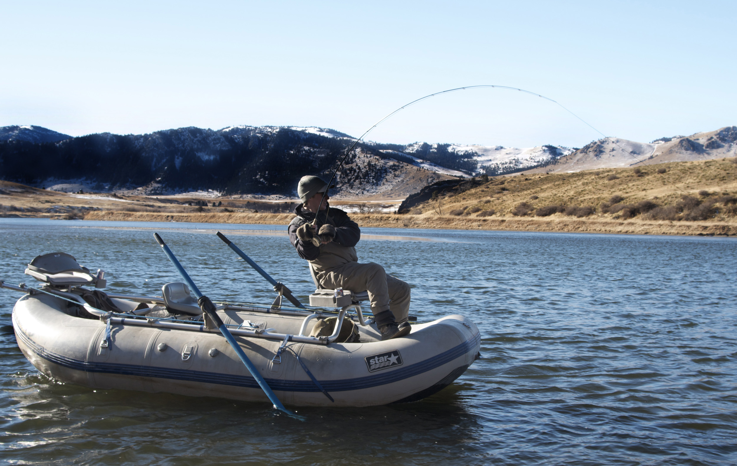 bendin rods fly fishing montana, montana wild, missouri river, brown trout, rainbows, winter, outdoors, nymphing, action, St. Croix, headhunters fly shop