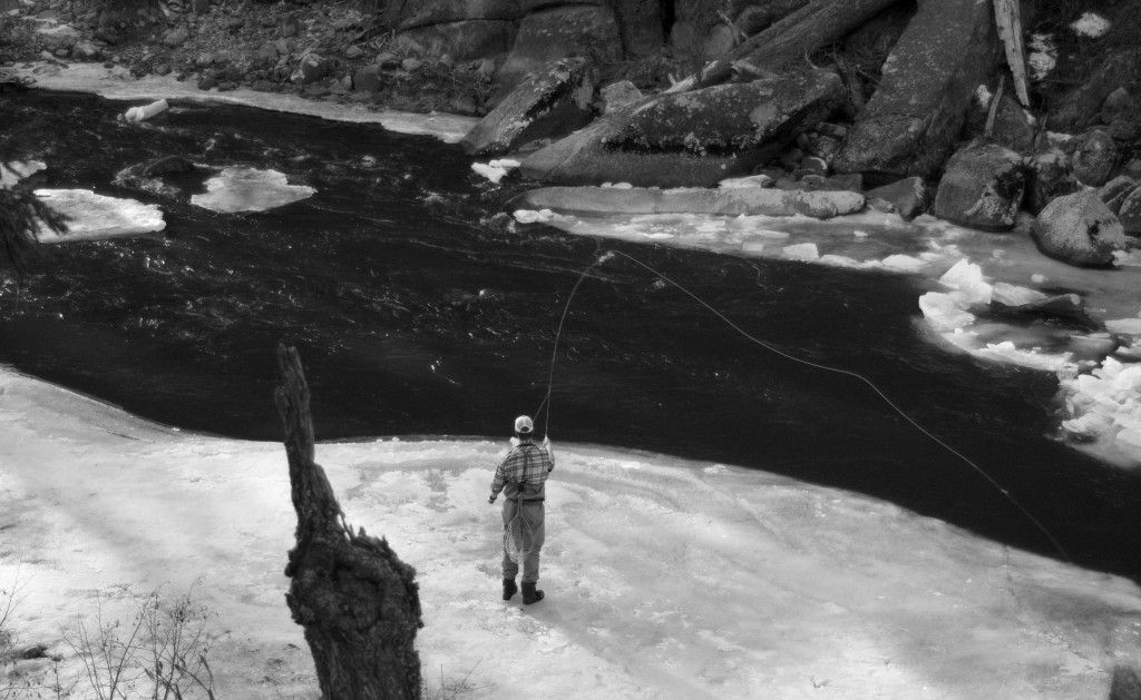 ice fly fishing, orvis fly fishing, fly fishing around ice, winter fly fishing in montana, what fly to use in March