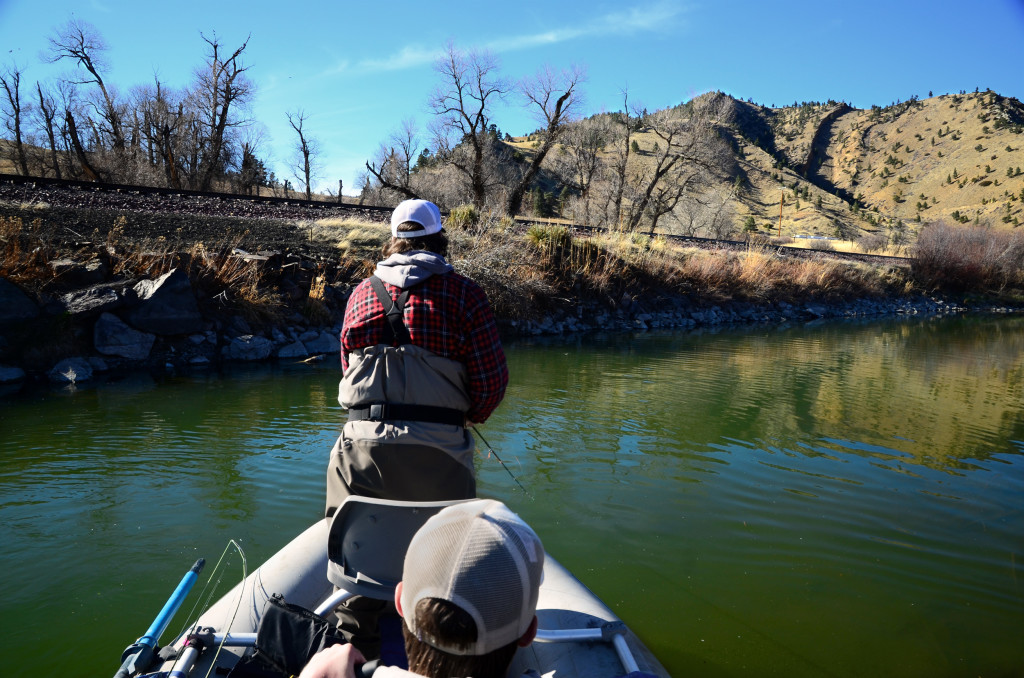 Jeff pulling junk fly fishing, missouri river, montana wild, headhunters fly shop, craig mt, holter dam, nymphing, dry fly, MT, rainbow trout, brown, bwo, Nikon, GoPro
