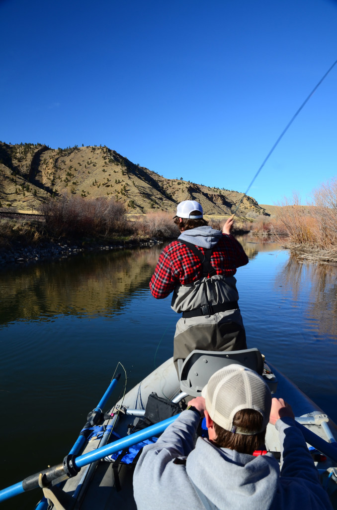 Jeff fishing the Missouri River fly fishing, missouri river, montana wild, headhunters fly shop, craig mt, holter dam, nymphing, dry fly, MT, rainbow trout, brown, bwo, Nikon, GoPro, midges