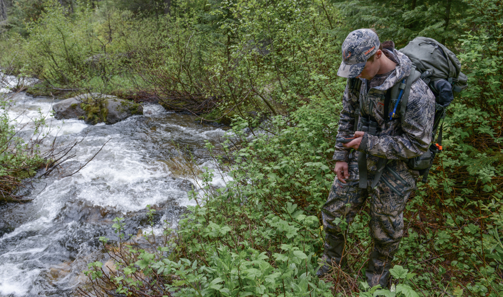 GPS, Hunting GPS Maps, Navigation, Sitka Gear, Montana Wild, Stream Crossing, Backcountry